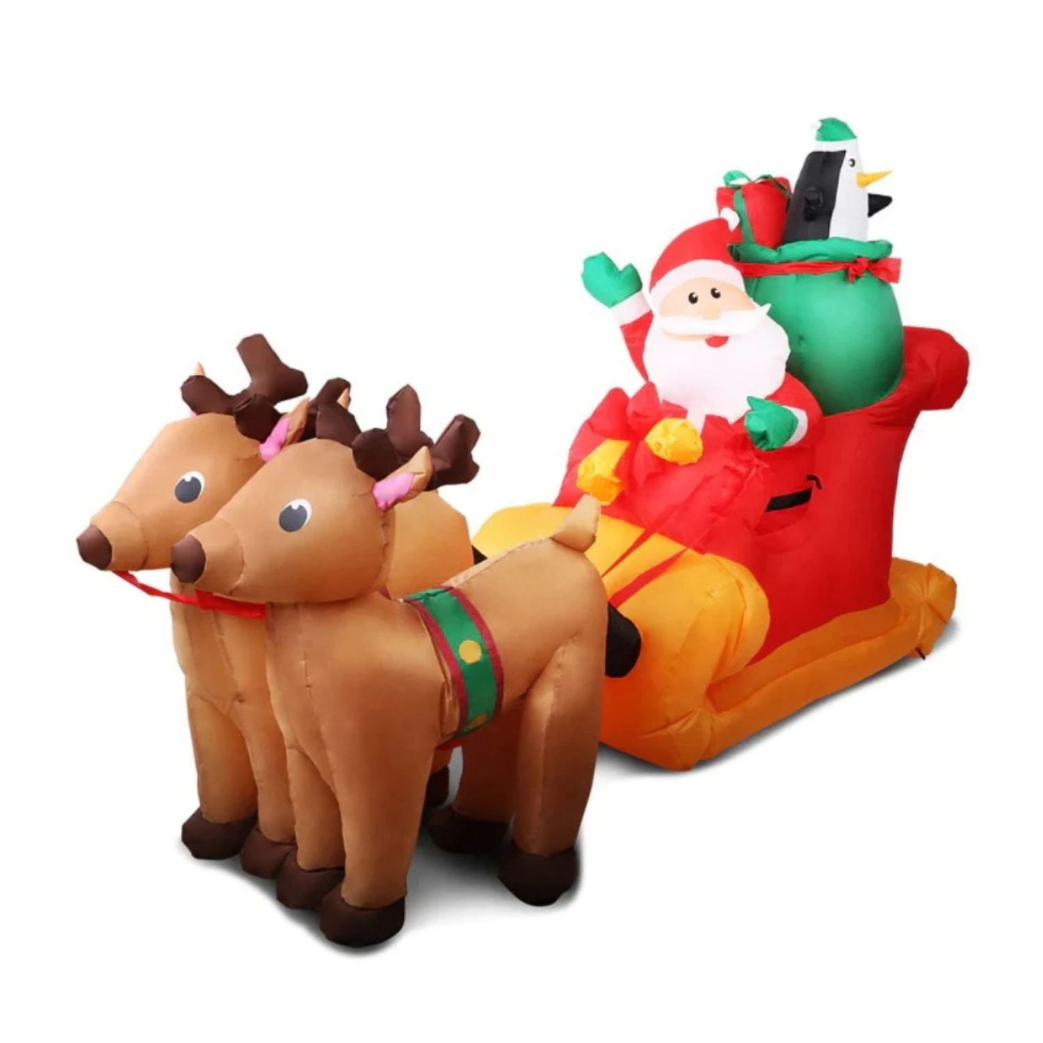 Festiss 2.2m Santa And Reindeer Christmas Inflatable With LED FS-INF-09 5 Festiss 2.2m Santa And Reindeer Christmas Inflatable With LED FS-INF-09 - Image 3