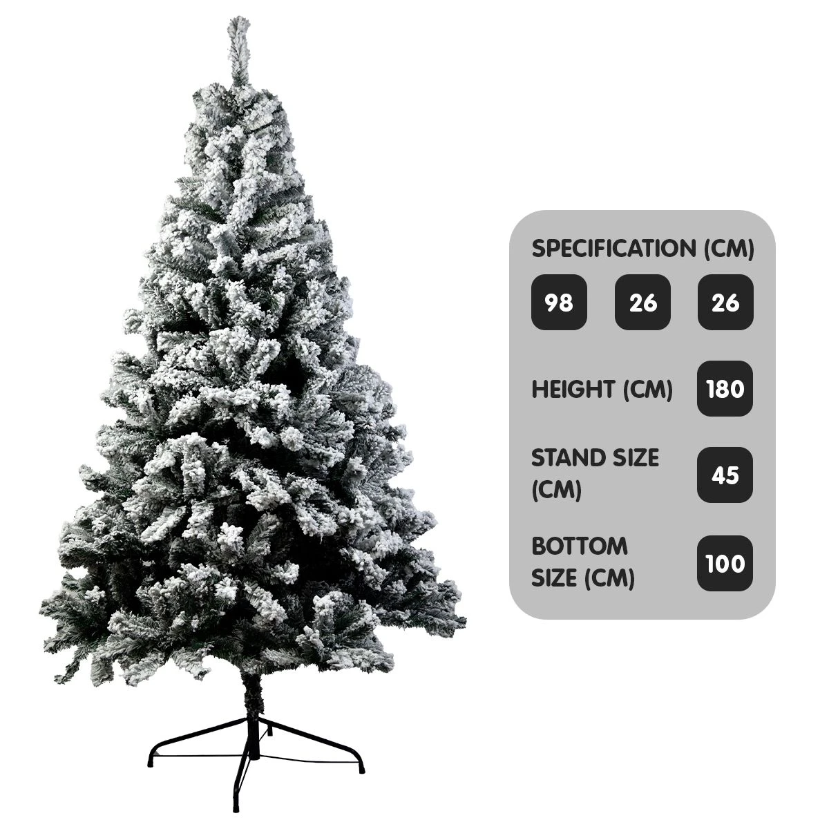 Christabelle Snow-Tipped Artificial Christmas Tree 1.8m - 850 Tips 5 Christabelle Snow-Tipped Artificial Christmas Tree 1.8m - 850 Tips - Image 3