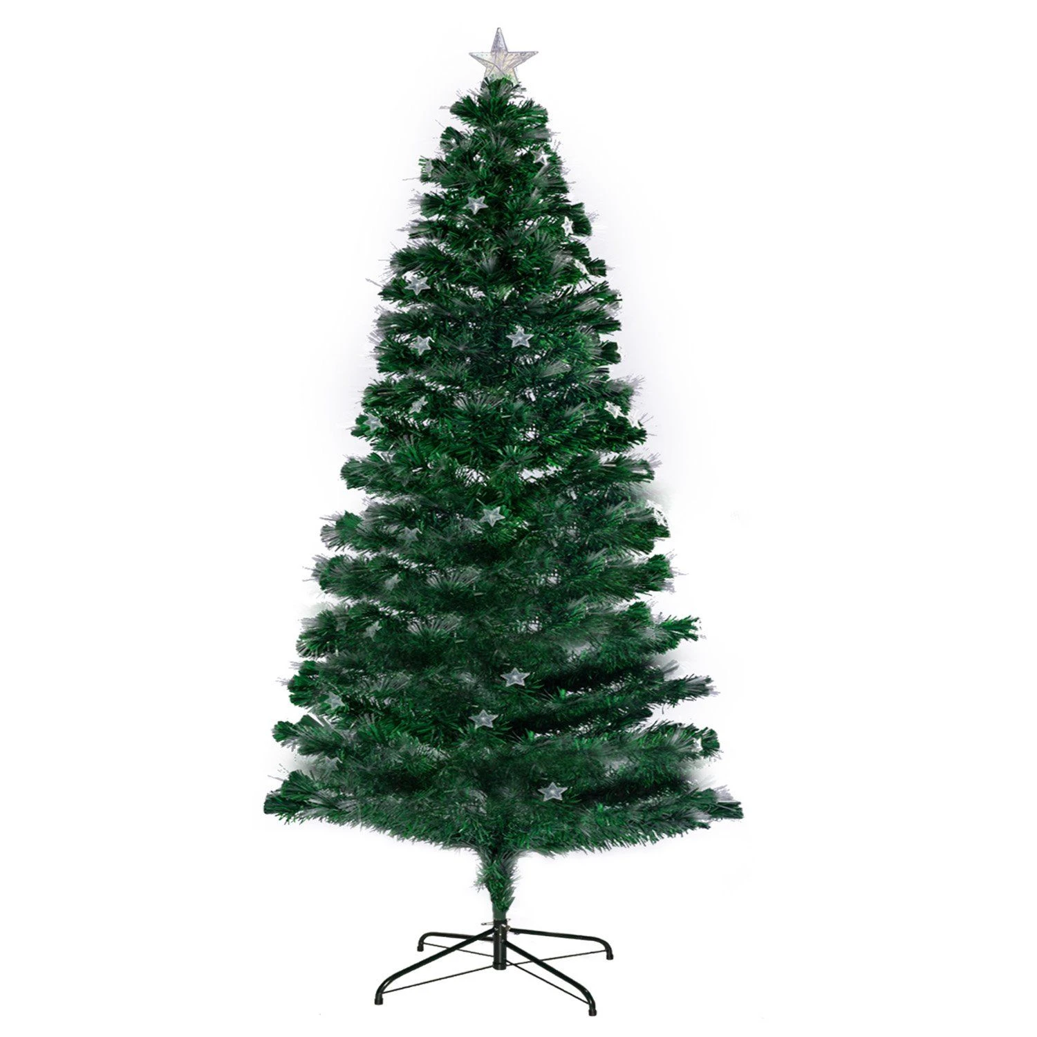 Christabelle 1.8m Enchanted Pre Lit Fibre Optic Christmas Tree Stars Xmas Decor 4 Christabelle 1.8m Enchanted Pre Lit Fibre Optic Christmas Tree Stars Xmas Decor - Image 2