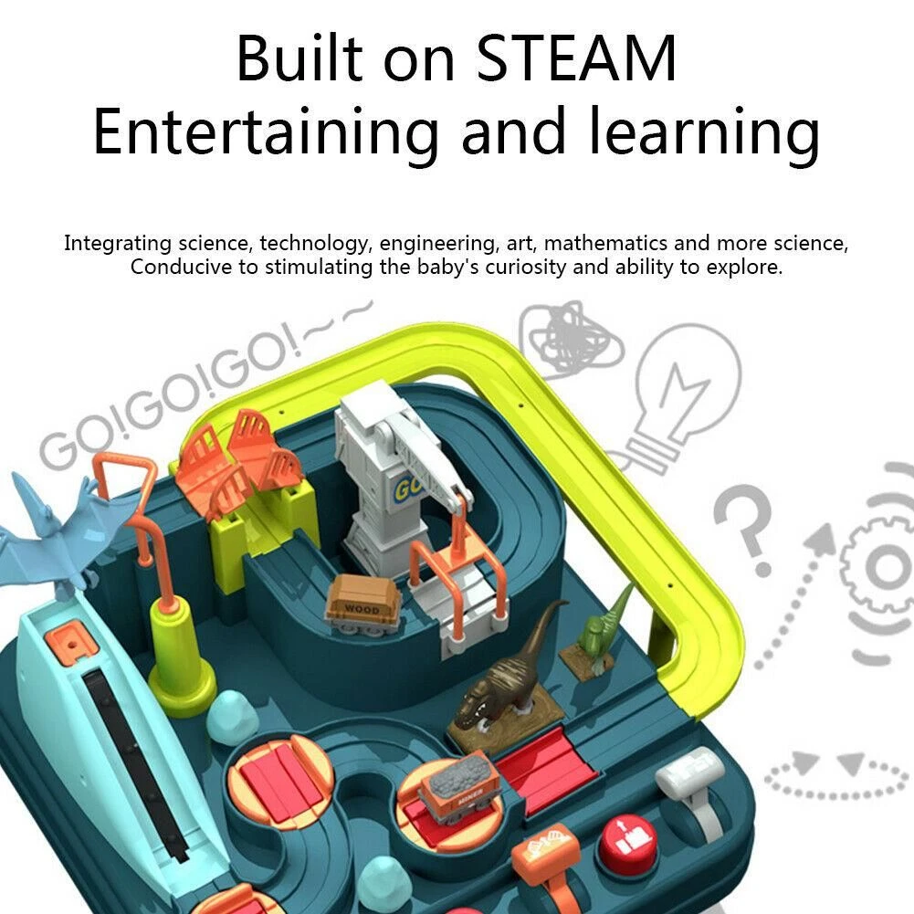 Dinosaur Track Car Adventure Toy Pull Back Christmas Gift Elevator Educational Toys 5 Dinosaur Track Car Adventure Toy Pull Back Christmas Gift Elevator Educational Toys - Image 3