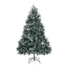 Snowy Christmas Tree Xmas Pine Cones 6Ft 180cm 930 Tips GREEN