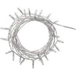 1 Set Of 20 LED Plain Artic White Bulb Battery Powered String Lights Christmas Gift Home Wedding Party Bedroom Decoration Table Centrepiece