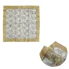 Christmas Gold Bows Sheer Organza Glitter Table Cloth Topper 90 X 90 Cm