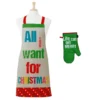 Ladelle Set Of 2 All I Want Christmas Oven Mitt & Apron Kitchen Set -Dolce & Gabbana Sales Shop v442 lde ovenm alliwant multi sh 77895 00