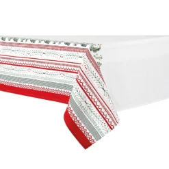 Ladelle Wonderful Christmas Xmas Festival Cotton Tablecloth Oblong 10 Seater 150 X 265 Cm