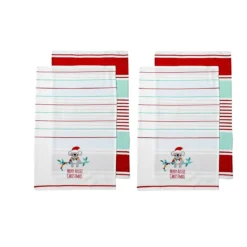 Ladelle Australiana Aussie Animal Koala Christmas Set Of 4 Cotton Kitchen Towels