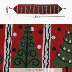 Christmas Table Runner Thickened Knitted Dining Tablecloth Xmas Party Decor(Tree) -Dolce & Gabbana Sales Shop v462 hg 159 04 101780 01