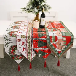 Christmas Table Runner Thickened Knitted Dining Tablecloth Xmas Party Decor(Tree) -Dolce & Gabbana Sales Shop v462 hg 159 04 101780 02