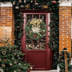 Christmas Wreath Door Garland Decoration Front Door Hanging Flowers Tree Decor(H1-2) -Dolce & Gabbana Sales Shop v462 hg 161 03 101787 01