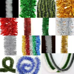 5x 2.5m Christmas Tinsel Xmas Garland Sparkly Snowflake Party Natural Home Décor, Snow Tips In Dark Green -Dolce & Gabbana Sales Shop v474 206332 102907 01