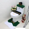 4pcs Christmas Toilet Seat Cover Rug Bathroom Set Santa Snowman Xmas Home Décor, Snowman B -Dolce & Gabbana Sales Shop v474 207261 104100 00