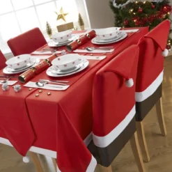 Christmas Chair Covers Tablecloth Runner Decoration Xmas Dinner Party Santa Gift, 6x Chair Covers -Dolce & Gabbana Sales Shop v474 227779 102109 01