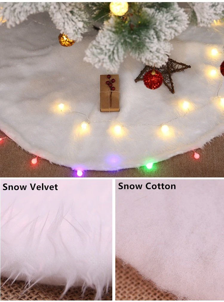 60/78/90/122cm Christmas Snow Plush Tree Skirt Xmas Base Floor Mat Cover Decor, 150cm (59") 3 60/78/90/122cm Christmas Snow Plush Tree Skirt Xmas Base Floor Mat Cover Decor, 150cm (59")