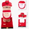 4pcs Christmas Toilet Seat Cover Rug Bathroom Set Santa Snowman Xmas Home Décor, Santa B (Set Of 3) -Dolce & Gabbana Sales Shop v474 380872 104106 00