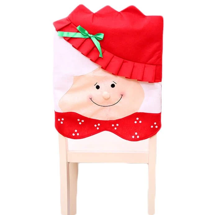 6x Christmas Cute Lady Santa Hat Chair Covers Dinner Home Décor Ornaments Gift, Mrs Santa 3 6x Christmas Cute Lady Santa Hat Chair Covers Dinner Home Décor Ornaments Gift, Mrs Santa