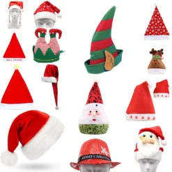 Christmas Unisex Adults Kids Novelty Hat Xmas Party Cap Santa Costume Dress Up, Elf W Ears -Dolce & Gabbana Sales Shop v474 551242 103037 02