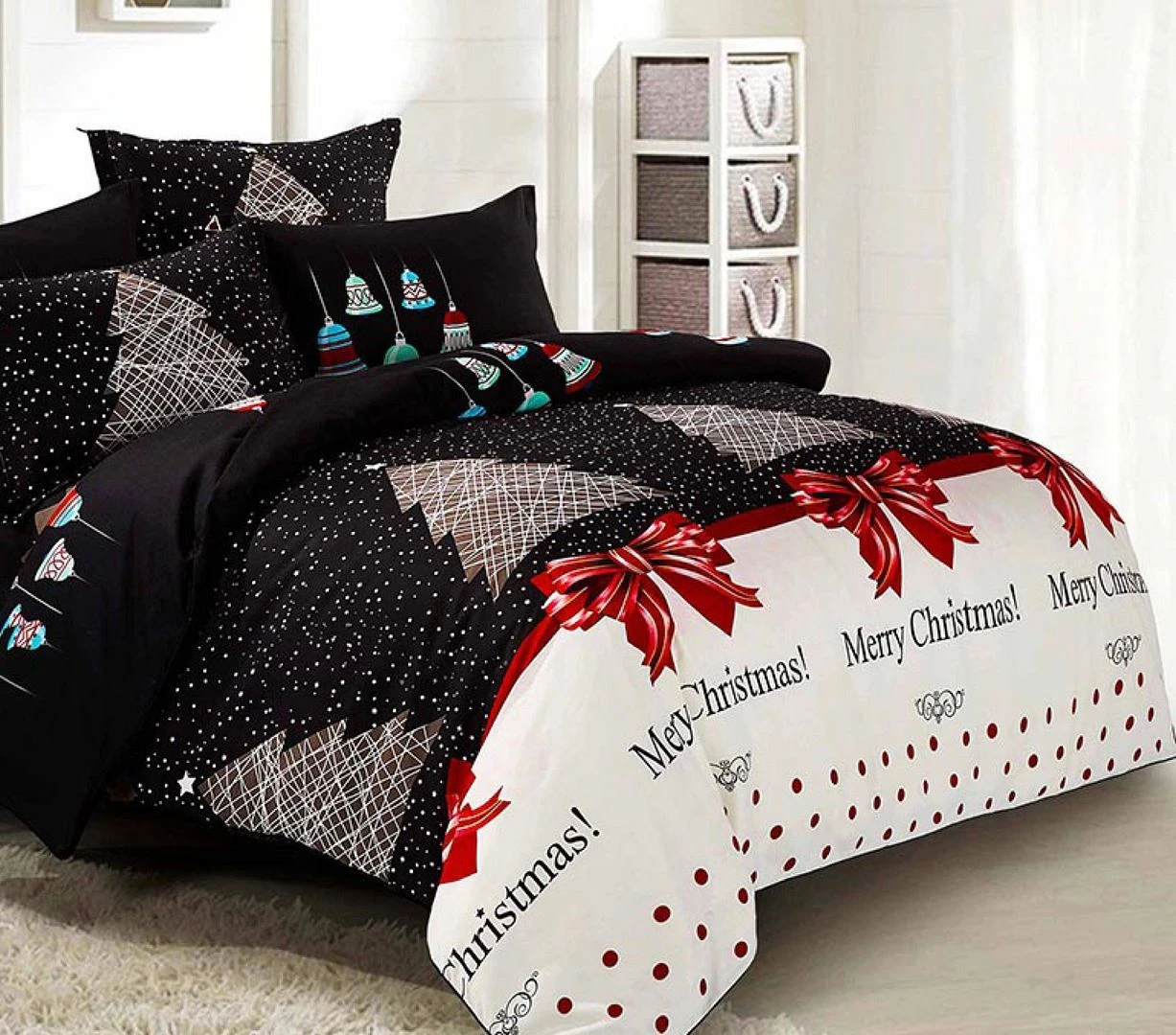 Merry King Single Size Christmas Quilt/Duvet Cover Set 5 Merry King Single Size Christmas Quilt/Duvet Cover Set - Image 3