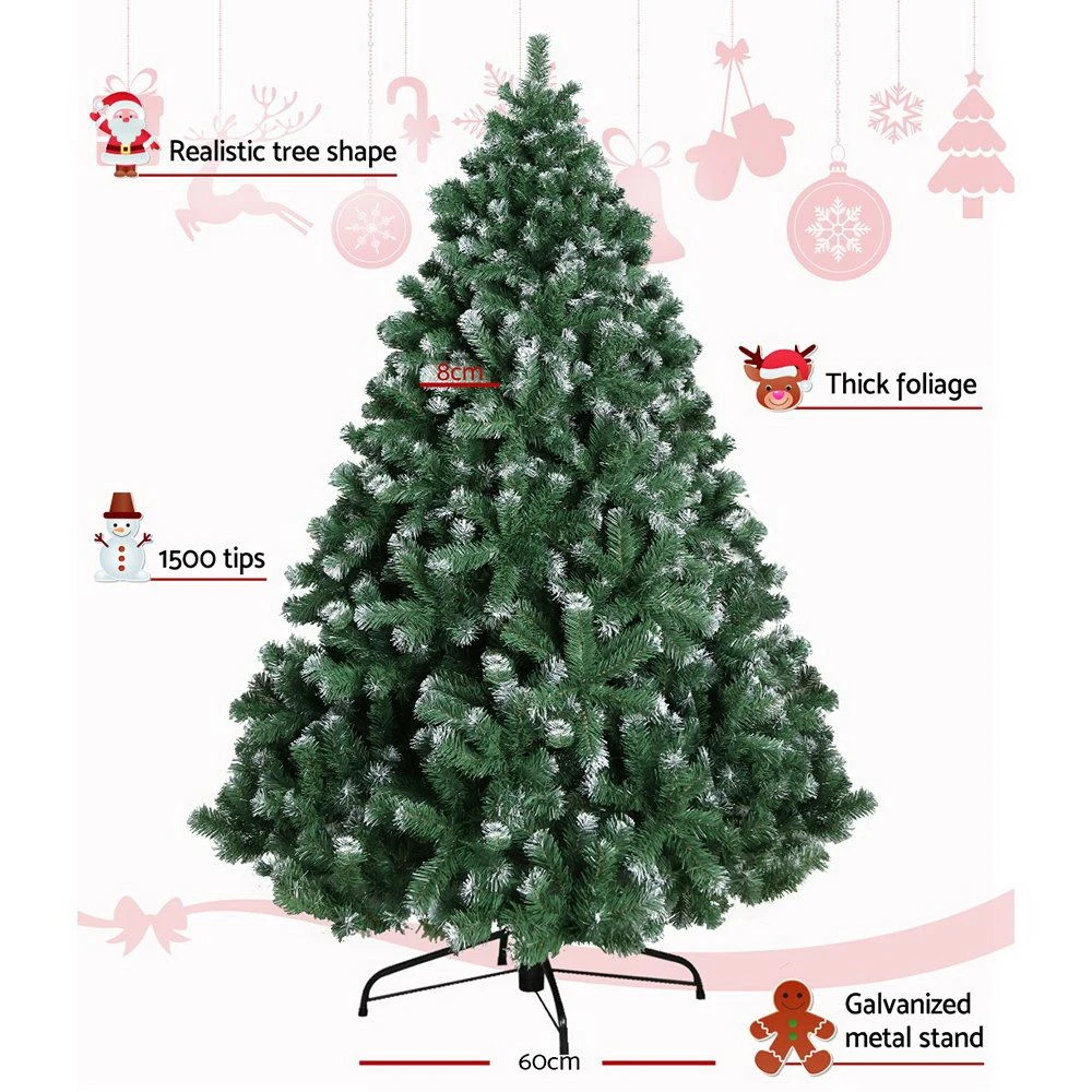 GENERIC Jingle Jollys 8FT Christmas Snow Tree 5 GENERIC Jingle Jollys 8FT Christmas Snow Tree - Image 3
