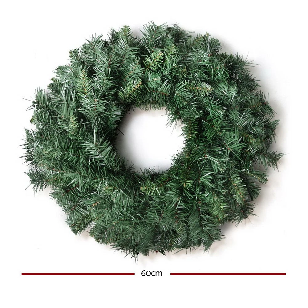 GENERIC Jingle Jollys 60cm Christmas Wreath - Green 4 GENERIC Jingle Jollys 60cm Christmas Wreath - Green - Image 2