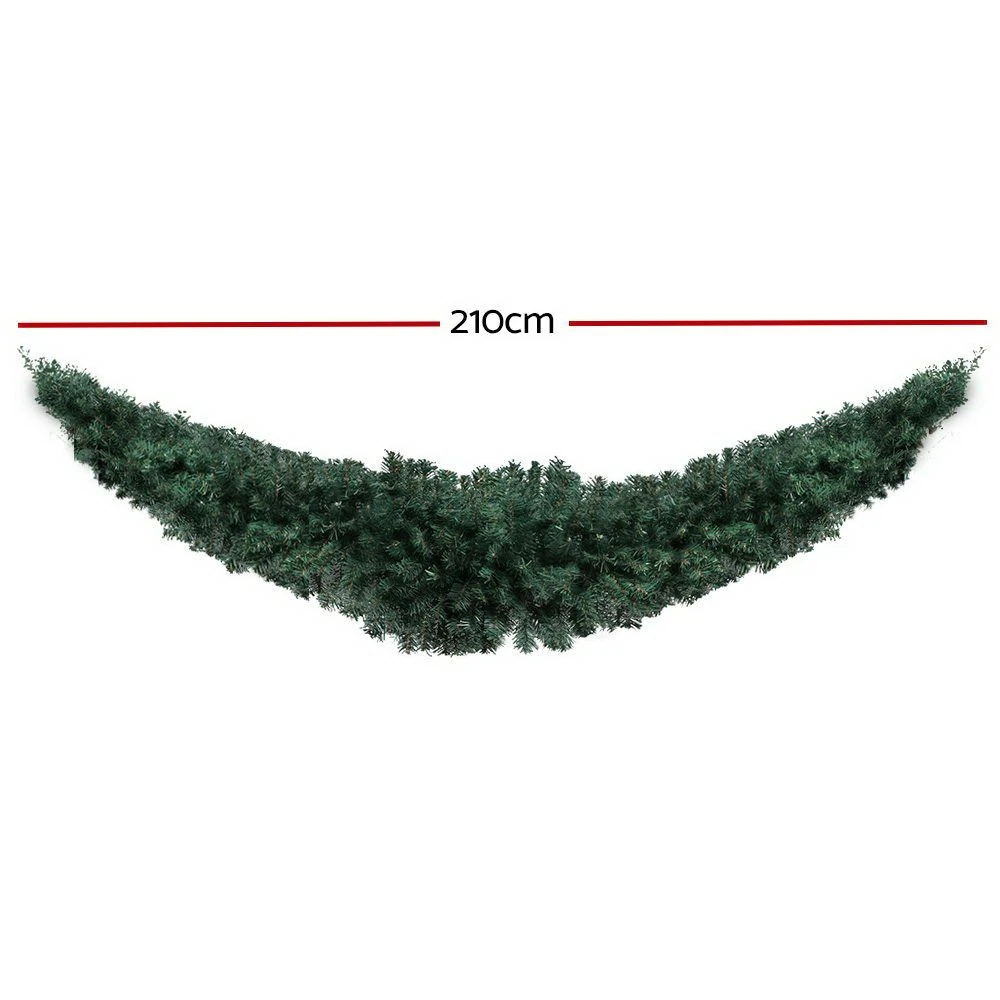 Jingle Jollys 2.1m Christmas Garland Xmas Decorations Green Wedding Party 4 Jingle Jollys 2.1m Christmas Garland Xmas Decorations Green Wedding Party - Image 2