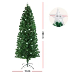 GENERIC Jingle Jollys 2.4m Christmas Tree Optic Fibre LED Xmas Tree Multi Colour -Dolce & Gabbana Sales Shop xm tr led 8f gr 5365 01