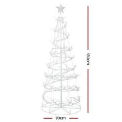 Jingle Jollys Christmas Tree 1.8M 6FT LED Xmas Decoration Cold White Lights -Dolce & Gabbana Sales Shop xm tr led spiral 7f ww 01