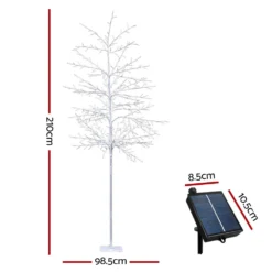 Jingle Jollys Solar Christmas Tree 2.1m Twigs 480 LED Lights Xmas Tree -Dolce & Gabbana Sales Shop xm tr twig solar 210 ww 88653 01