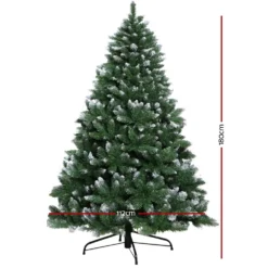 GENERIC Jingle Jollys 6FT Christmas Snow Tree - Green -Dolce & Gabbana Sales Shop xm tr well 6f snow 01