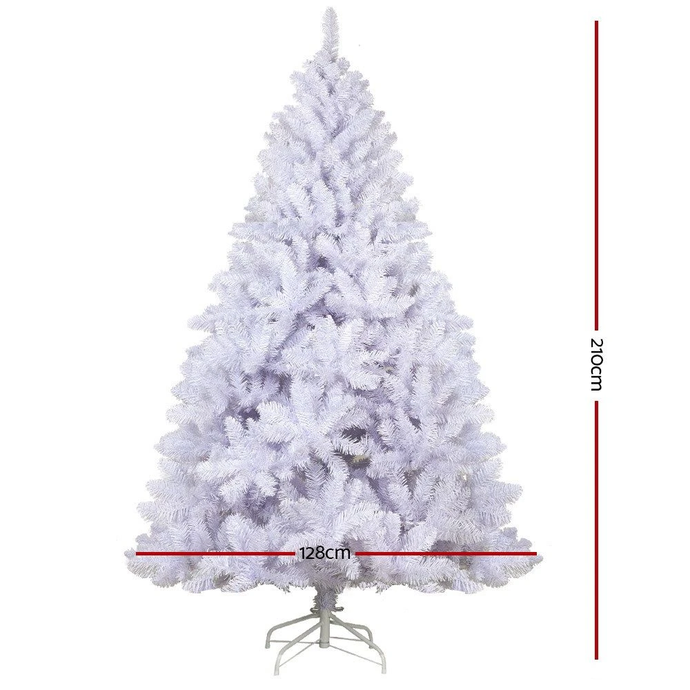 GENERIC Jingle Jollys Christmas Tree 2.1m 1000 White Tips Xmas Tree Decorations 4 GENERIC Jingle Jollys Christmas Tree 2.1m 1000 White Tips Xmas Tree Decorations - Image 2