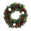 Jingle Jollys 2FT 60CM Christmas Wreath With Decor Xmas Tree Decoration
