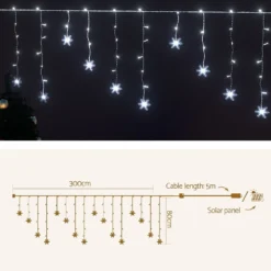 Jingle Jollys Christmas Lights 80 LED 3M Icicle Light Snow Decorations -Dolce & Gabbana Sales Shop xmas cur300 1m snow wh 89802 01