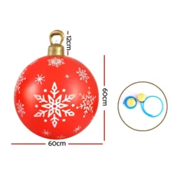 Jingle Jollys Christmas Inflatable Ball Bauble 60cm Outdoor Decoration Red -Dolce & Gabbana Sales Shop xmas inf bauble red 88782 01