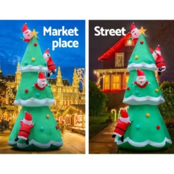 GENERIC Jingle Jollys Christmas Inflatable Santa Tree 5M Illuminated Decorations -Dolce & Gabbana Sales Shop xmas inf chri tree 5m 02