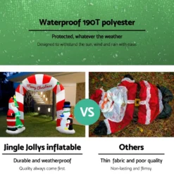 GENERIC Jingle Jollys Christmas Inflatable Archwary Santa 3M Illuminated Decorations 7 GENERIC Jingle Jollys Christmas Inflatable Archwary Santa 3M Illuminated Decorations -Dolce & Gabbana Sales Shop xmas inf door set 10ft 02