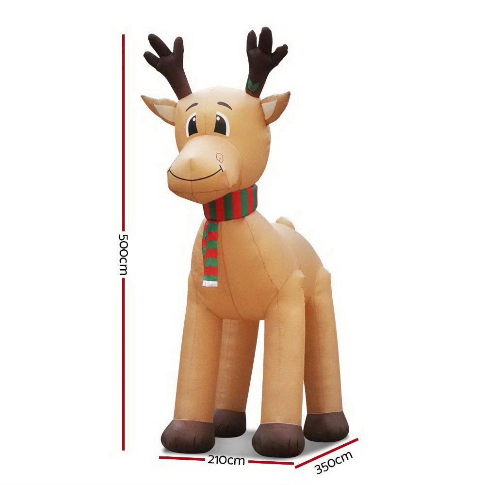 GENERIC Jingle Jollys 5M Inflatable Christmas Reindeer 4 GENERIC Jingle Jollys 5M Inflatable Christmas Reindeer - Image 2