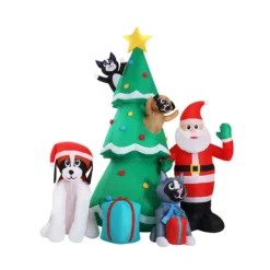 Jingle Jollys Christmas Inflatable Santa Tree 3M Illuminated Decorations -Dolce & Gabbana Sales Shop xmas inf san dog 10ft 02