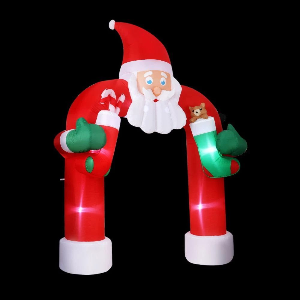 Jingle Jollys Christmas Inflatable Santa Archway 2.3M Outdoor Decorations Lights 3 Jingle Jollys Christmas Inflatable Santa Archway 2.3M Outdoor Decorations Lights
