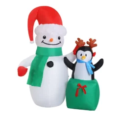 Jingle Jollys Christmas Inflatable Snowman 1.8M Illuminated Decorations -Dolce & Gabbana Sales Shop xmas inf sno plight 6ft 02