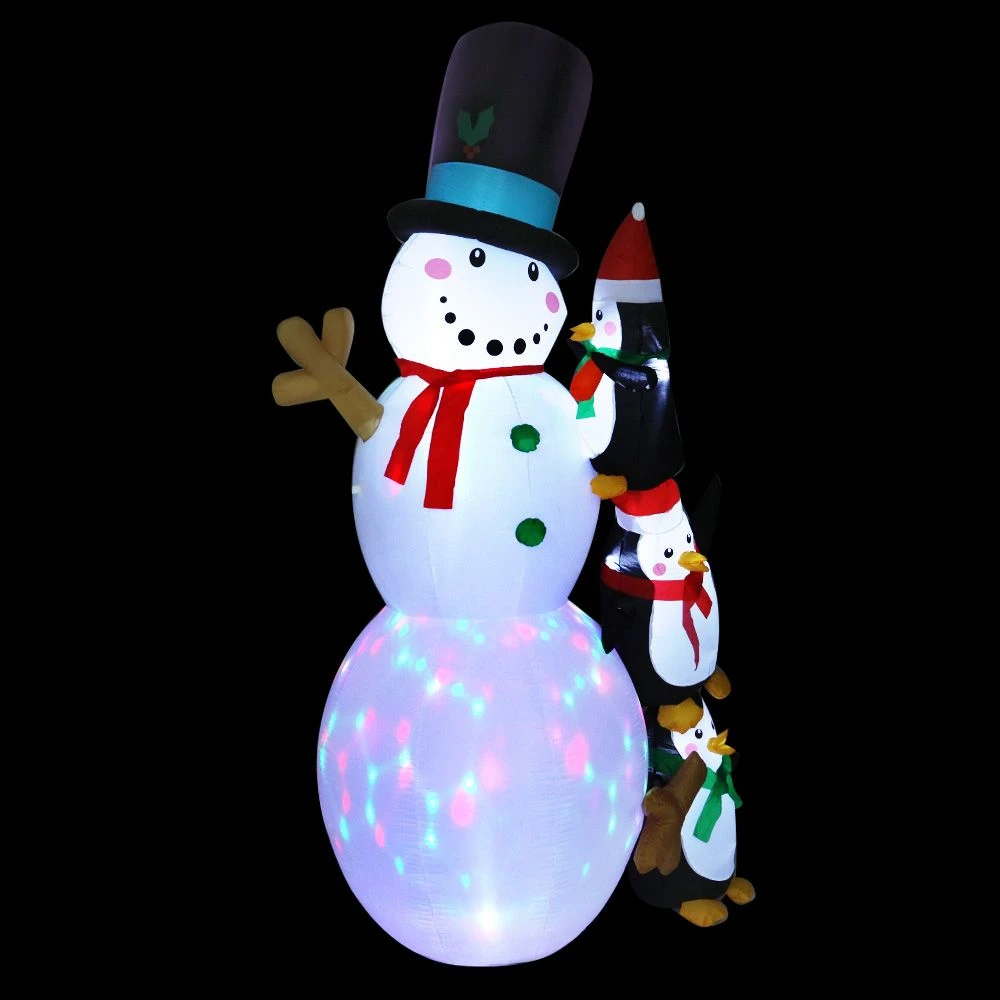 Jingle Jollys Christmas Inflatable Snowman 2.4M Illuminated Decorations 3 Jingle Jollys Christmas Inflatable Snowman 2.4M Illuminated Decorations