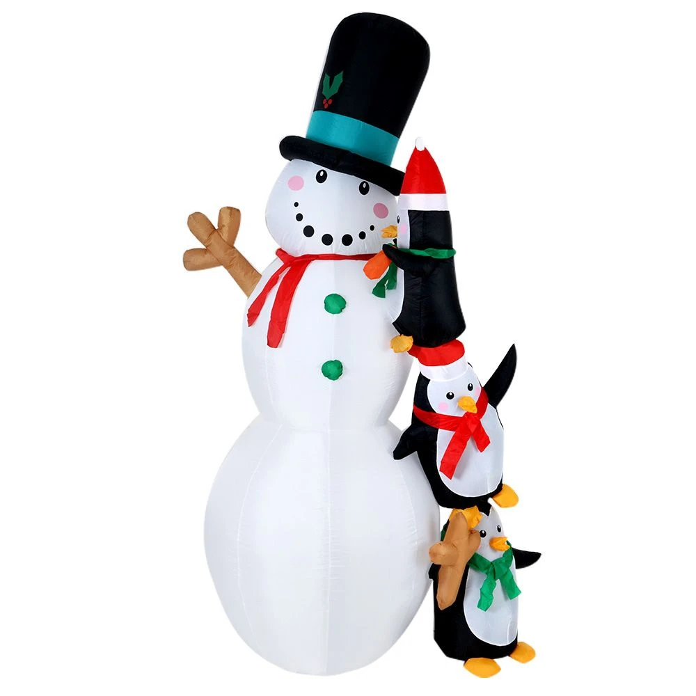 Jingle Jollys Christmas Inflatable Snowman 2.4M Illuminated Decorations 5 Jingle Jollys Christmas Inflatable Snowman 2.4M Illuminated Decorations - Image 3