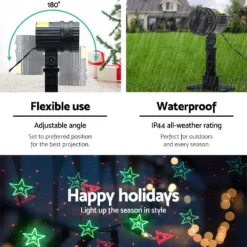 GENERIC Jingle Jollys Christmas Lights Laser Light Projector Outdoor Decorations -Dolce & Gabbana Sales Shop xmas laser bk 003 02
