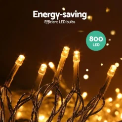 GENERIC Jingle Jollys 20M Christmas Lights Icicle Light 800 LED Warm White Decor 7 GENERIC Jingle Jollys 20M Christmas Lights Icicle Light 800 LED Warm White Decor -Dolce & Gabbana Sales Shop xmas led 800 ic ww 02