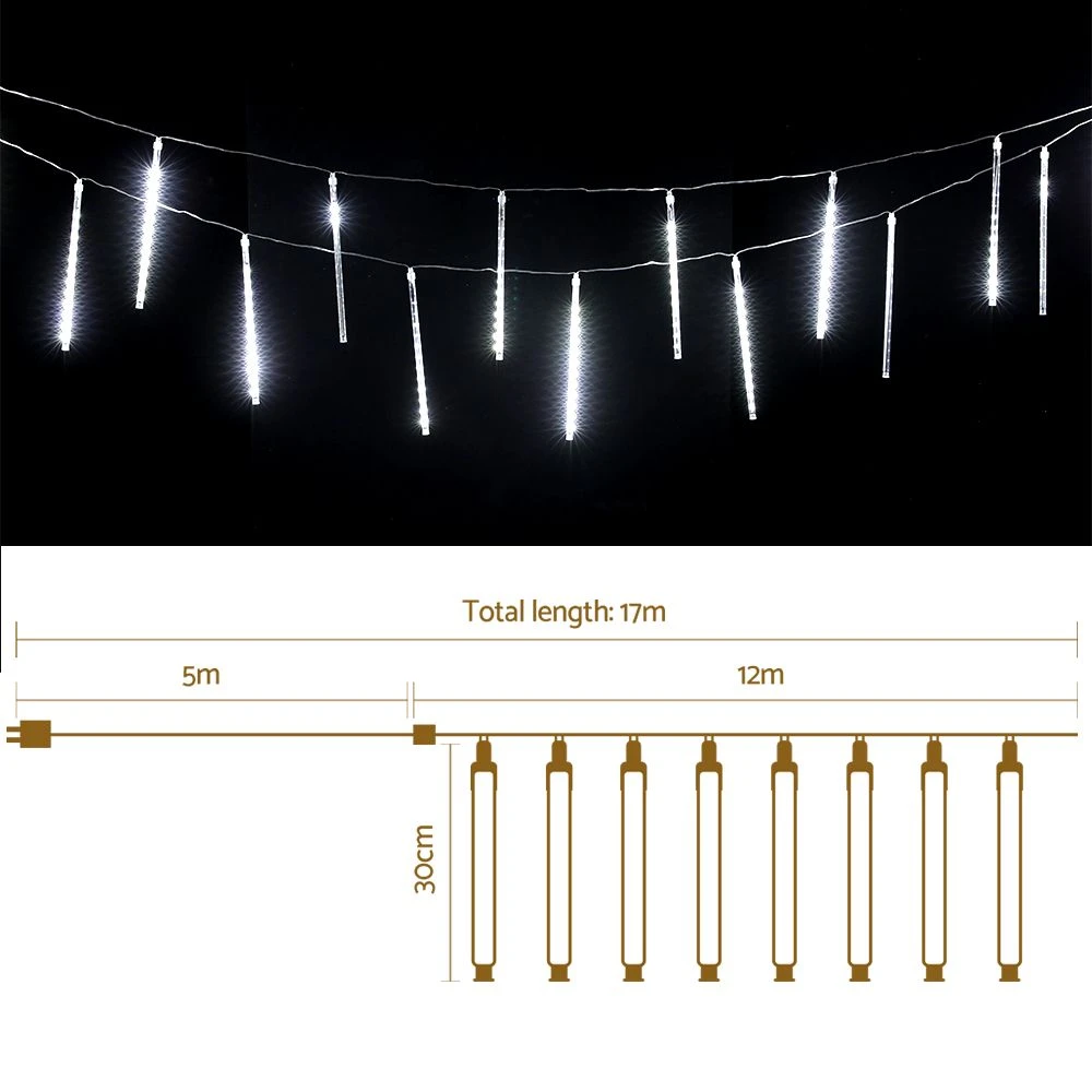 Jingle Jollys 12M Christmas Lights Shower Light 960 LED Falling Metor 4 Jingle Jollys 12M Christmas Lights Shower Light 960 LED Falling Metor - Image 2