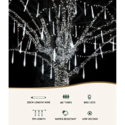 Jingle Jollys 12M Christmas Lights Shower Light 960 LED Falling Metor 7 Jingle Jollys 12M Christmas Lights Shower Light 960 LED Falling Metor -Dolce & Gabbana Sales Shop xmas led ic icicle mc 89803 02