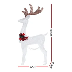 Jingle Jollys Christmas Lights 150cm Reindeer 100 LED Decorations -Dolce & Gabbana Sales Shop xmas mot 1deer mov warm 23494 01