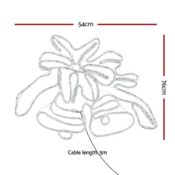 Jingle Jollys Christmas Lights 76cm Bells 216 LED Decorations -Dolce & Gabbana Sales Shop xmas mot d bell mc 89814 01