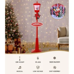 Jingle Jollys 1.8M Christmas Lamp Post Lights LED Outdoor Decorations -Dolce & Gabbana Sales Shop xmas mot lamp 6ft red 89804 02