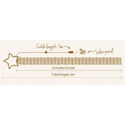 Jingle Jollys 3M Solar Christmas Lights String Light 200 LED -Dolce & Gabbana Sales Shop xmas mot tree 30 mc sol2 89805 01