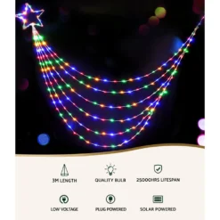 Jingle Jollys 3M Solar Christmas Lights String Light 200 LED -Dolce & Gabbana Sales Shop xmas mot tree 30 mc sol2 89805 02